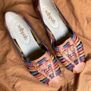 Huarache hippie slip on shoes summer sandals flats